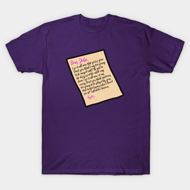 dear john (taylor's version) T-Shirt by sadieillust